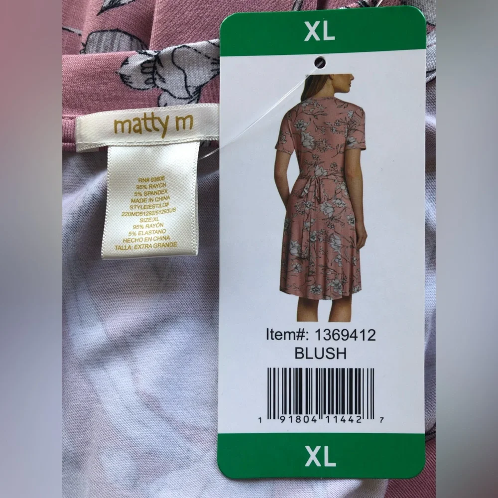 🔥NWT🔥 Matty M Women’s Faux Wrap Dress - Picture 3 of 6